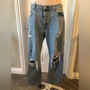 Levi’s 501 Blue Distressed Jeans